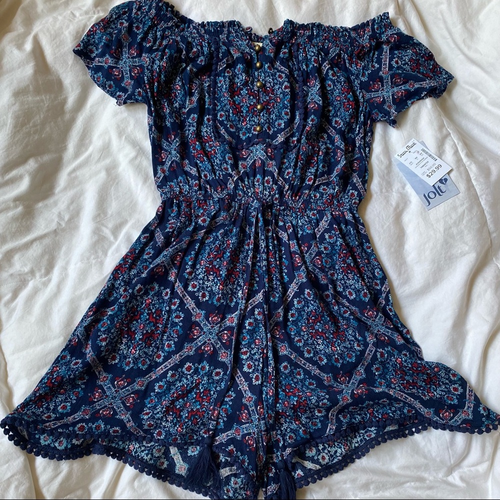 Jolt Brand Romper - Dark Blue - Size Small NWT